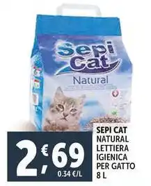 Deco Supermercati Sepi cat natural lettiera igienica per gatto offerta