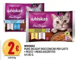Deco Supermercati Whiskas pure delight bocconcini per gatti pesce menu offerta