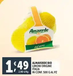 Deco Supermercati Almaverde bio limoni origine italia offerta