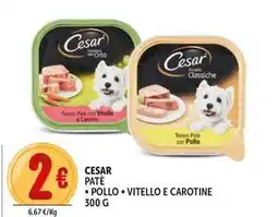 Deco Supermercati Cesar patè pollo vitello e carotine offerta