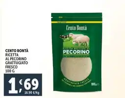 Deco Supermercati Cento bontà ricetta al pecorino grattugiato fresco offerta