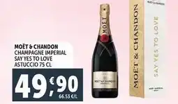 Deco Supermercati Moët & chandon champagne imperial say yes to love astuccio offerta
