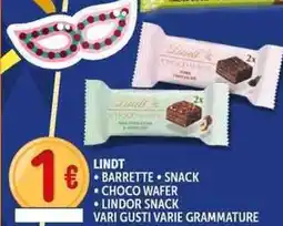 Deco Supermercati Lindt barrette snack choco wafer lindor snack offerta