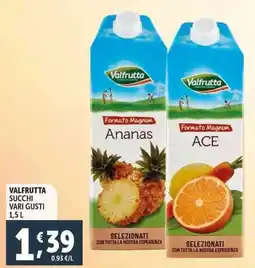 Deco Supermercati Valfrutta succhi offerta