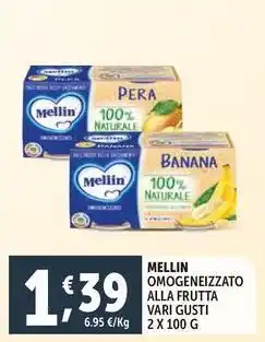 Deco Supermercati Mellin omogeneizzato alla frutta offerta