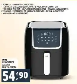 Deco Supermercati DPM friggitrice ad aria digitale nera offerta