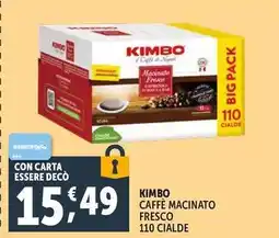 Deco Supermercati Kimbo caffè macinato fresco 110 cialde offerta