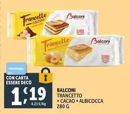 Deco Supermercati Balconi trancetto cacao albicocca offerta