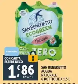 Deco Supermercati San benedetto acqua naturale offerta