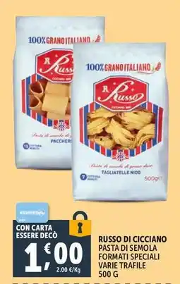 Deco Supermercati Russo di cicciano pasta di semola formati speciali offerta