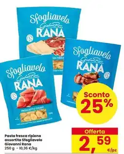 Interspar Pasta fresca ripiena assortita Sfogliavelo Giovanni Rana offerta