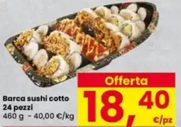 Interspar Barca sushi cotto 24 pezzi offerta