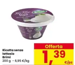 Interspar Ricotta senza lattosio Brimi offerta