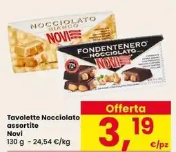 Interspar Tavolette Nocciolato Novi offerta