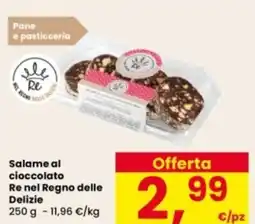 Interspar Salame al cioccolato Re nel Regno delle Delizie offerta