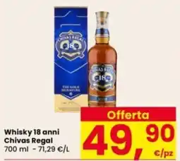 Interspar Whisky 18 anni Chivas Regal offerta