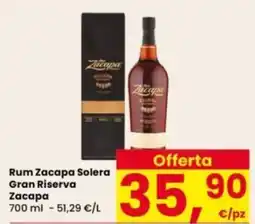 Interspar Rum Zacapa Solera Gran Riserva Zacapa offerta