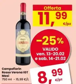 Interspar Campofiorin Rosso Verona IGT Masi offerta