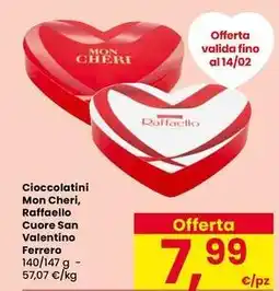 Interspar Cioccolatini Mon Cheri, Raffaello Cuore San Valentino Ferrero offerta