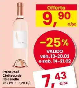 Interspar Palm Rosé Château de l'Escarelle offerta