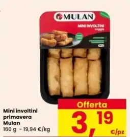 Interspar Mini involtini primavera Mulan offerta