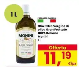 Interspar Olio Extra Vergine di oliva Gran Fruttato 100% Italiano Monini offerta