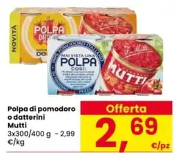 Interspar Polpa di pomodoro o datterini Mutti offerta