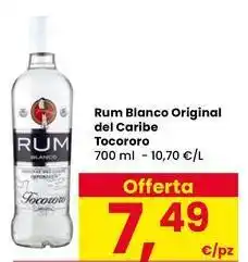 Interspar Rum Blanco Original del Caribe Tocororo offerta