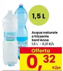 Interspar Acqua naturale o frizzante Sant'Anna offerta
