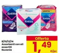 Interspar 8/10/12/14 Assorbenti con ali Nuvenia offerta