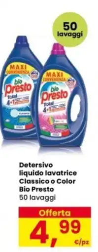 Interspar Detersivo liquido lavatrice Classico o Color Bio Presto offerta
