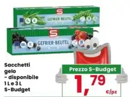 Interspar Sacchetti gelo - disponibile 1Le3L S-Budget offerta
