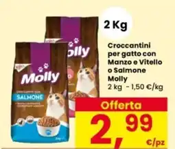 Interspar Croccantini per gatto con Manzo e Vitello o Salmone Molly offerta