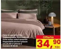 Interspar Parure copripiumino matrimoniale 100% cotone offerta