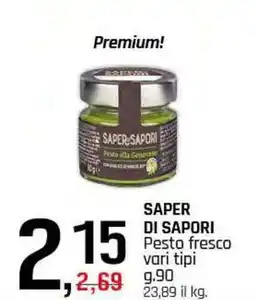 Famila Superstore SAPER DI SAPORI Pesto fresco offerta
