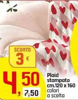 Famila Superstore Plaid stampato cm.120 x 160 colori a scelta offerta