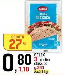 Famila Superstore SELEX 3 piadina classica offerta