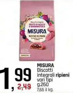 Famila Superstore MISURA Biscotti integrali ripieni offerta