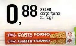 Famila Superstore SELEX carta forno 25 fogli offerta