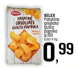 Famila Superstore SELEX Patatine grigliate gusto paprika offerta