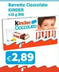 Sidis Barrette Cioccolato KINDER offerta