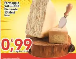 Sidis Formaggio VALGRANA Piemonte 15 Mesi offerta