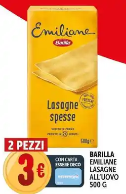 Deco Supermercati Barilla emiliane lasagne all'uovo offerta
