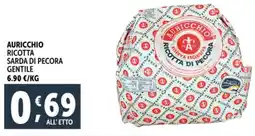 Deco Supermercati Auricchio ricotta sarda di pecora gentile offerta