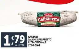 Deco Supermercati Galbani salame galbanetto il tradizionale offerta
