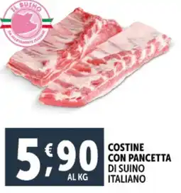 Deco Supermercati Costine con pancetta di suino italiano offerta