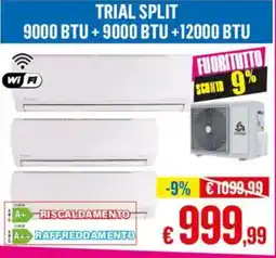 Satur Trial split 9000 BTU +9000 BTU+12000 BTU offerta