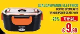 Satur Scaldavivande elettrico doppio scomparto vano riponi posate 40W offerta
