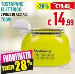 Satur Tostapane elettrico 2 pinze in acciaio 700W offerta