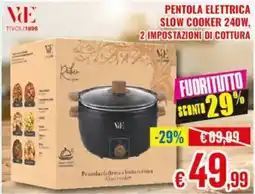 Satur Pentola elettrica slow cooker 240W, 2 impostazioni di cottura offerta